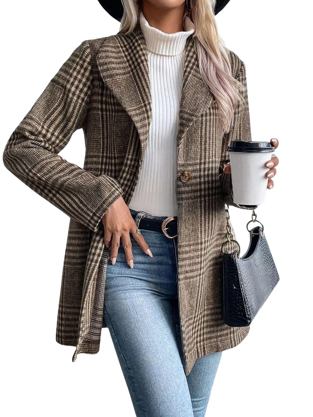 utcoco Womens 2025 Business Casual Blazers Long Sleeve Open Front Work Office Blazer Jacket