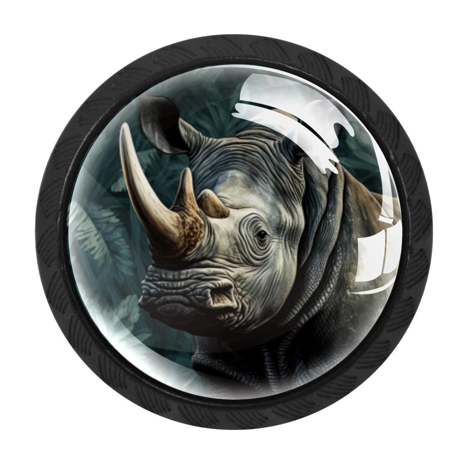 CHENZZZZ 4 Pack Rhinoceros Drawer Knob Cabinet Hardware