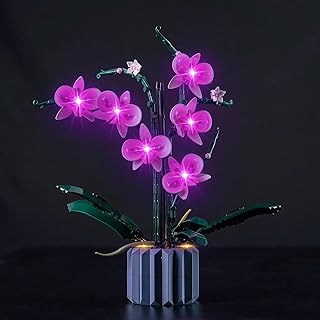 Hilighting Upgraded Light Kit for Lego Orchid Artificial Plant Building Set, Compatible with Lego 10311 (Model Not Included)