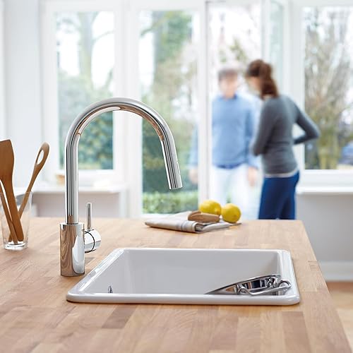Miniatura 6 de GROHE 3134910E Grifo de cocina con barra desplegable ecológica Concetto con pulverizador cromado
