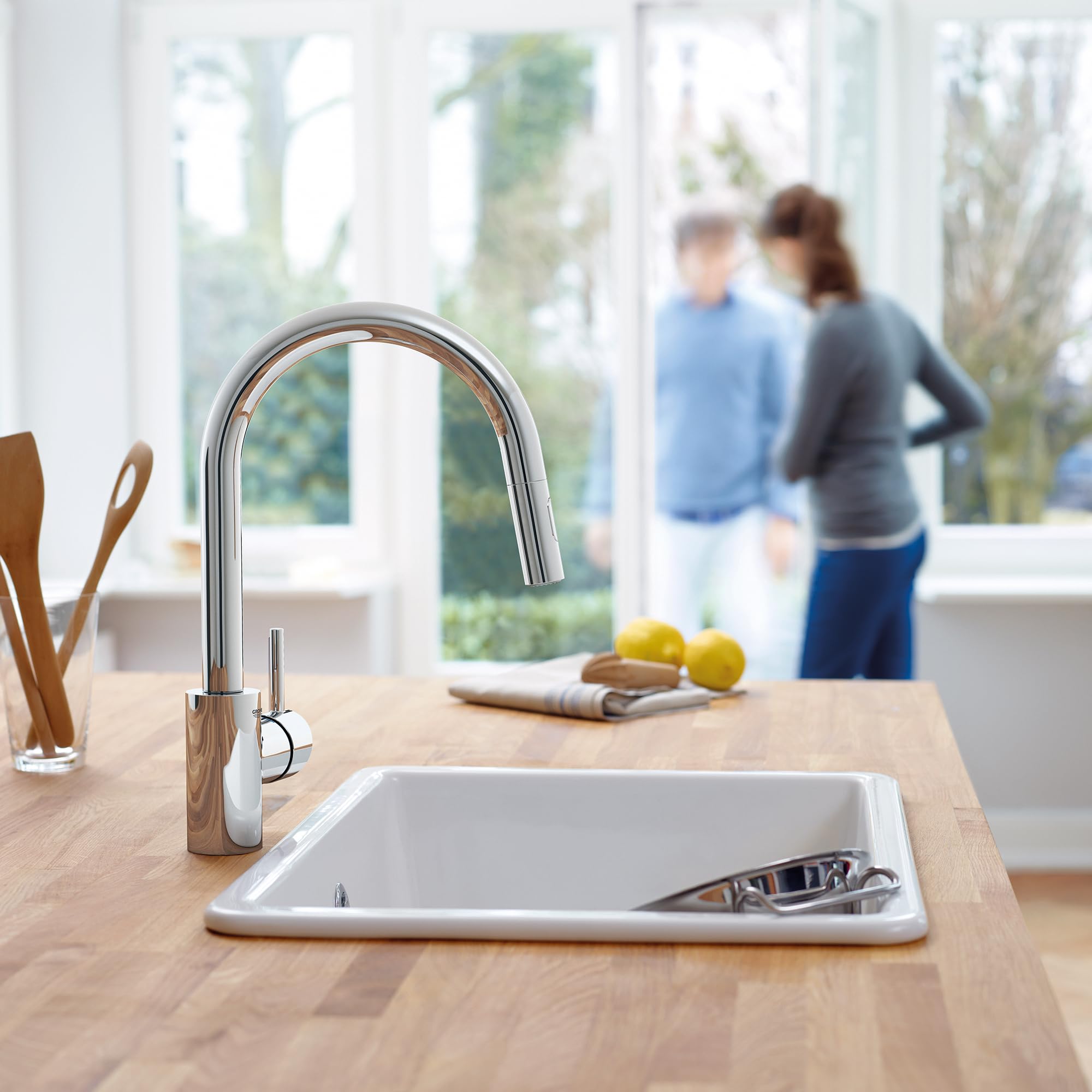 GROHE 3134910E Miscelatore monocomando per lavello, Cromo Starlight