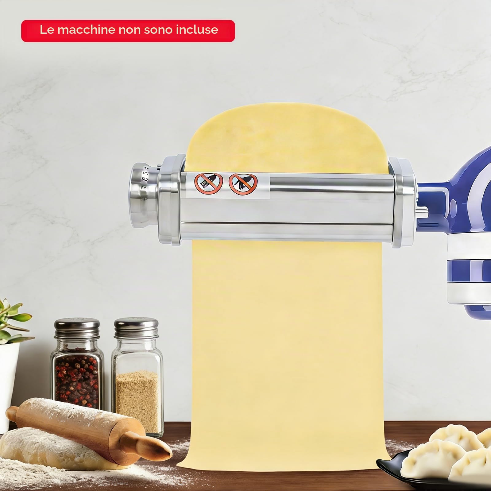 Accessorio per pasta in acciaio inossidabile, macchina per la pasta, accessorio per la cucina, rullo per pasta