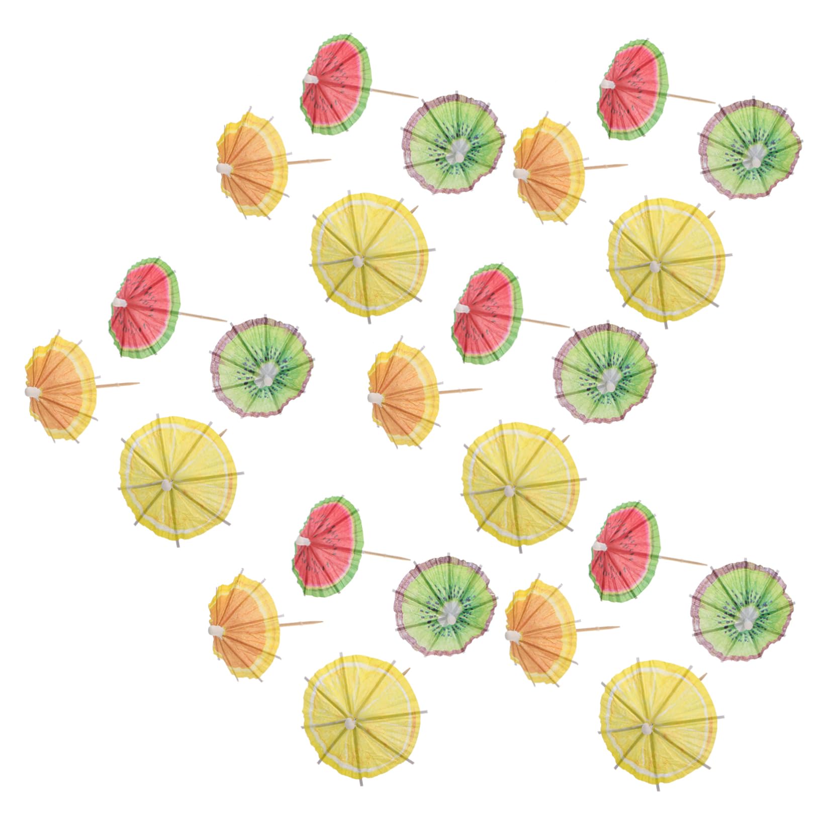 4 Set Dell'ombrello della Frutta Stuzzicadenti Raccoglitori di Frutta A Forma di Ombrelli Decorativi Decorazioni Hawaiane Bastoncini Carta 40 Pezzi*4