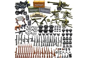 WW2 Military Soldier Weapons Pack Accessories Kits Toys, Army Equipment Gear SetsBlocks...