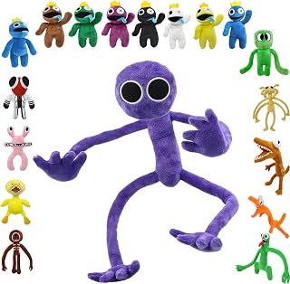 Rainbow Friends Blue Plush Toy,Blue Rainbow Friends Game Doll,Rainbow Friends Chapter 2 With Crown Slobber Monster Funny Plush For Kids Adult Birthday Gift Game Fans Halloween Thanksgiving(1pc) (G)