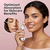 Vista 5 de Herramienta de masaje facial y cuello con terapia de luz roja, dispositivo de terapia de luz LED para cara y cuello, herramienta de cuidado facial