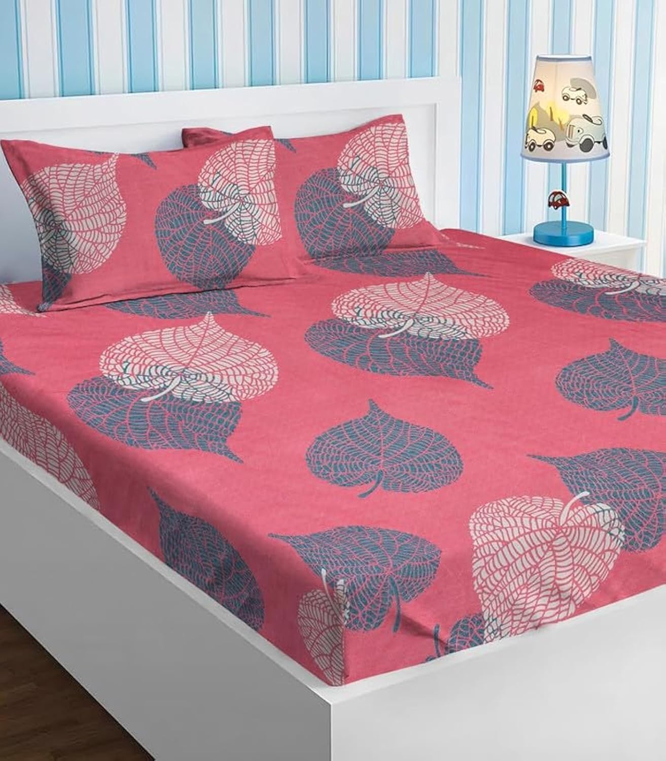 BSB HOME® Aspire Collections 120 TC Microfiber Flat Double/Queen Size Bedsheets with 2 Pillow Covers Microfiber,110 GSM Printed Multicolour Bedsheets for Double Bed Microfiber(86 x 88 Inch) (B0C8NZVCCZ) Amazon Price History, Amazon Price Tracker