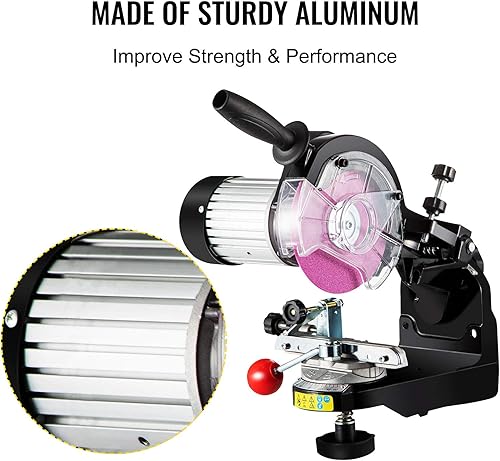 Miniatura 2 de VEVOR Afilador eléctrico de motosierra de 230 W, amoladora de cadena de 3000 RPM, amoladora de cadena de sierra con muelas abrasivas de 18 y 316