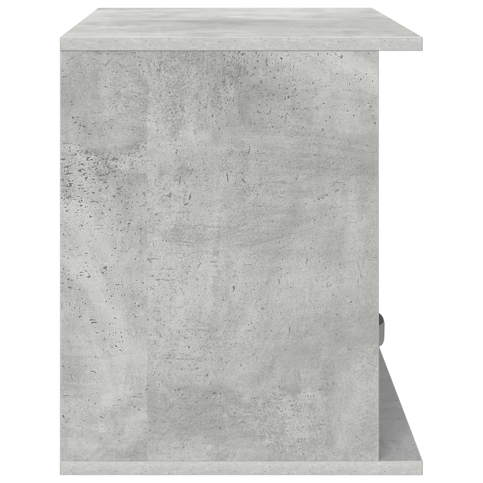 Gecheer TV-Ständer mit Schubladen Beton Grau 79 x 40 x 48 cm, Fernsehschrank Fernsehtisch TV-Lowboard für Wohnzimmer Home-Cinema Gamerzimmer8000463