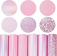 Vista 17 de Litchi Paquete de 6 hojas de cuero sintético de 8 x 12 pulgadas para aretes de lazo, tela de vinilo fácil de cortar para Cricut, cuero sintético