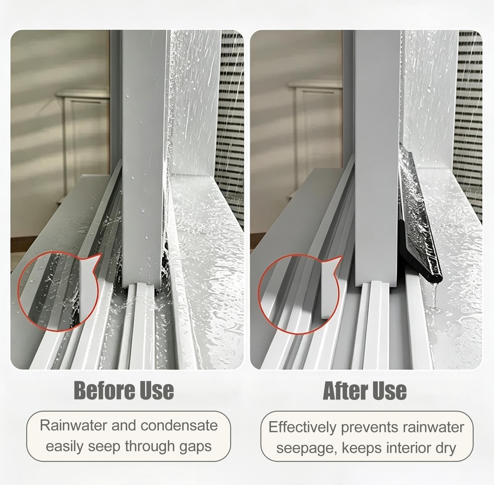 Vierteaguas Muro Exterior Protector Contra Goteo Lluvia Ventanas Caravanas