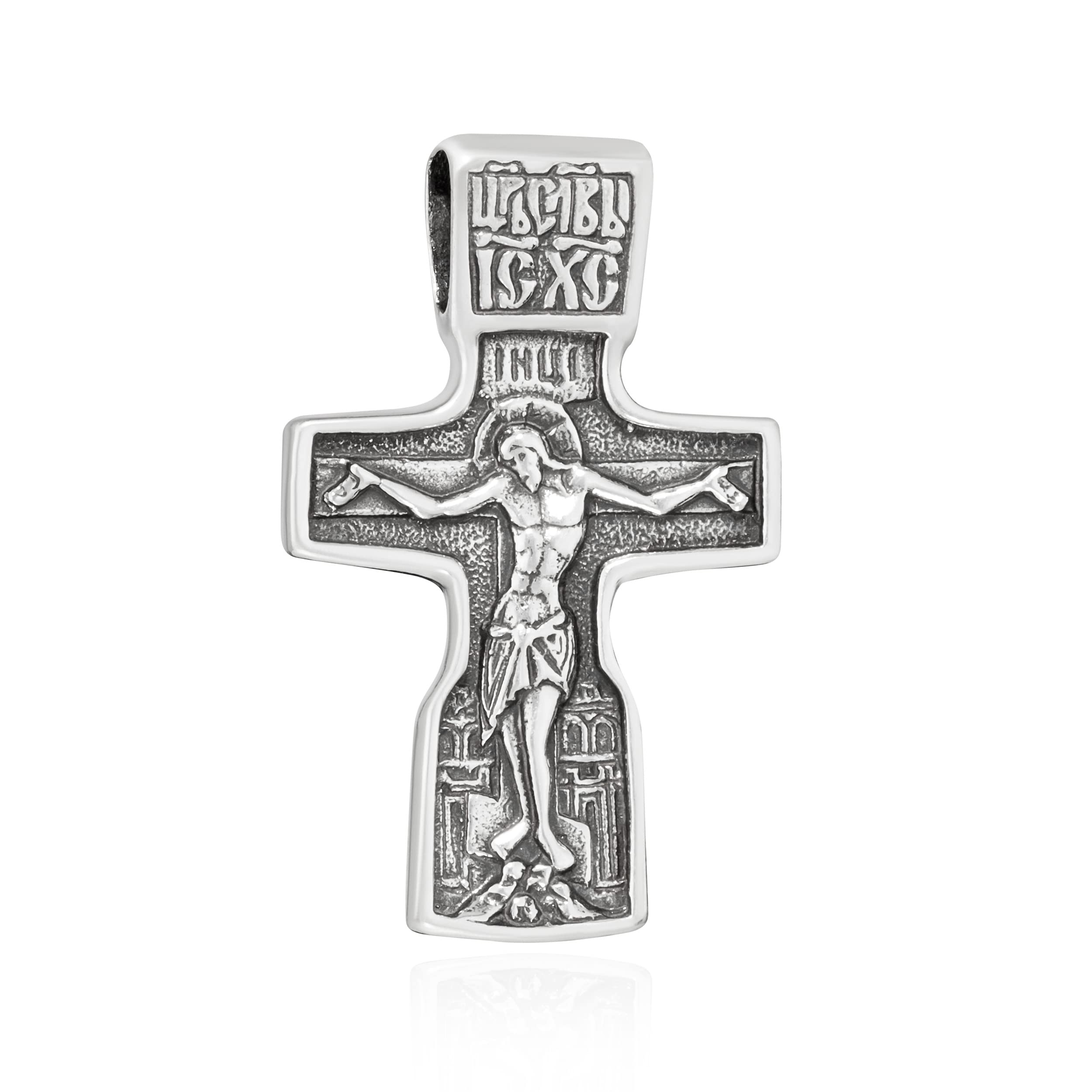 NKlaus 925 plata esterlina cruz ortodoxa colgante símbolo de fe 6247 bautismo