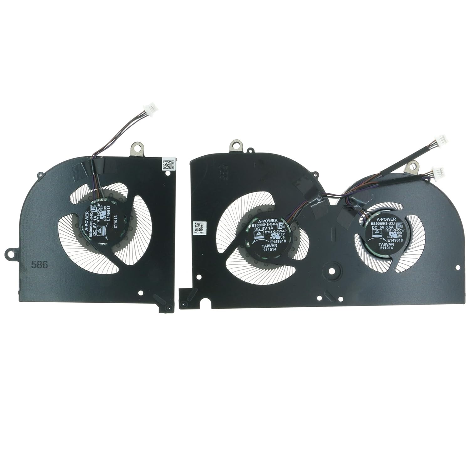 Replacement CPU+GPU Cooling Fan for MSI GS76 Stealth 11UH MS-17M1 MSI WS76 MSI Creator 17 A10SGS BS5005HS-U4Q 17M1-CPU 17M1-G-CW E149618