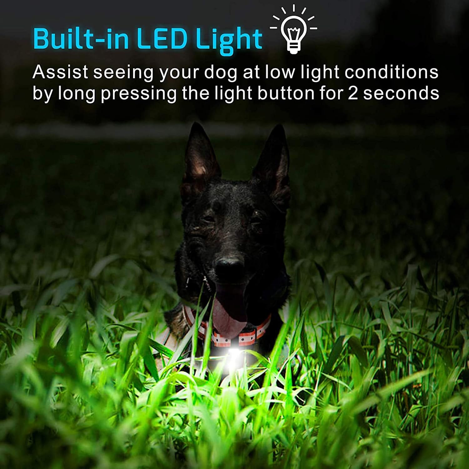Veckle Dog Training Collar, 2600ft Rechargeable Shock Collar for 2 Dogs Waterproof Dog Shock Collar with Remote, LED Light, Beep, Charger, Vibration Dog Electronic Collar for Large and Medium Dogs