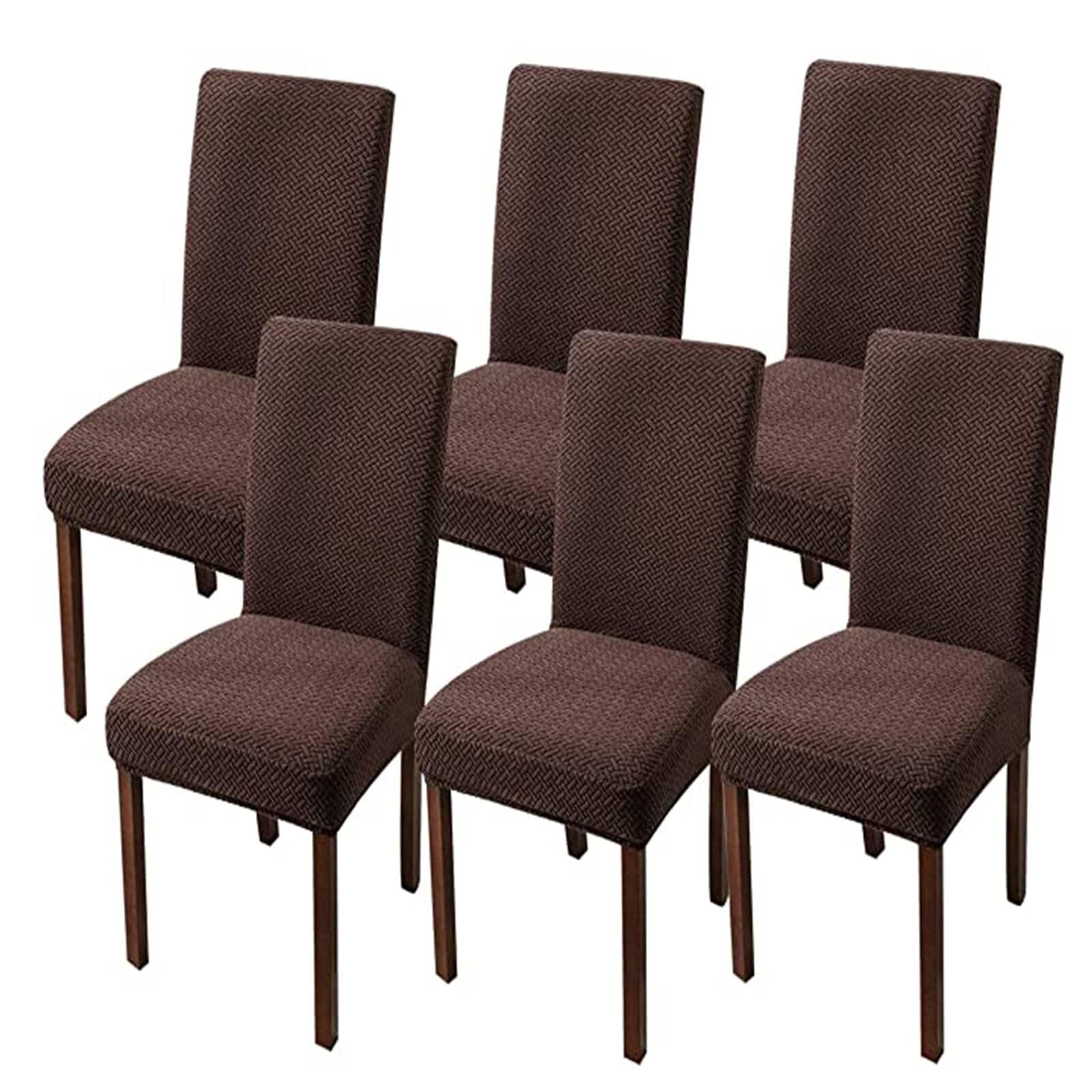 NMVAWIPT Chair Covers, Stretch For Dining Chairs, Removable Washable Slipcovers, Universal For Home Ceremony Wedding Party(#7,6pcs)