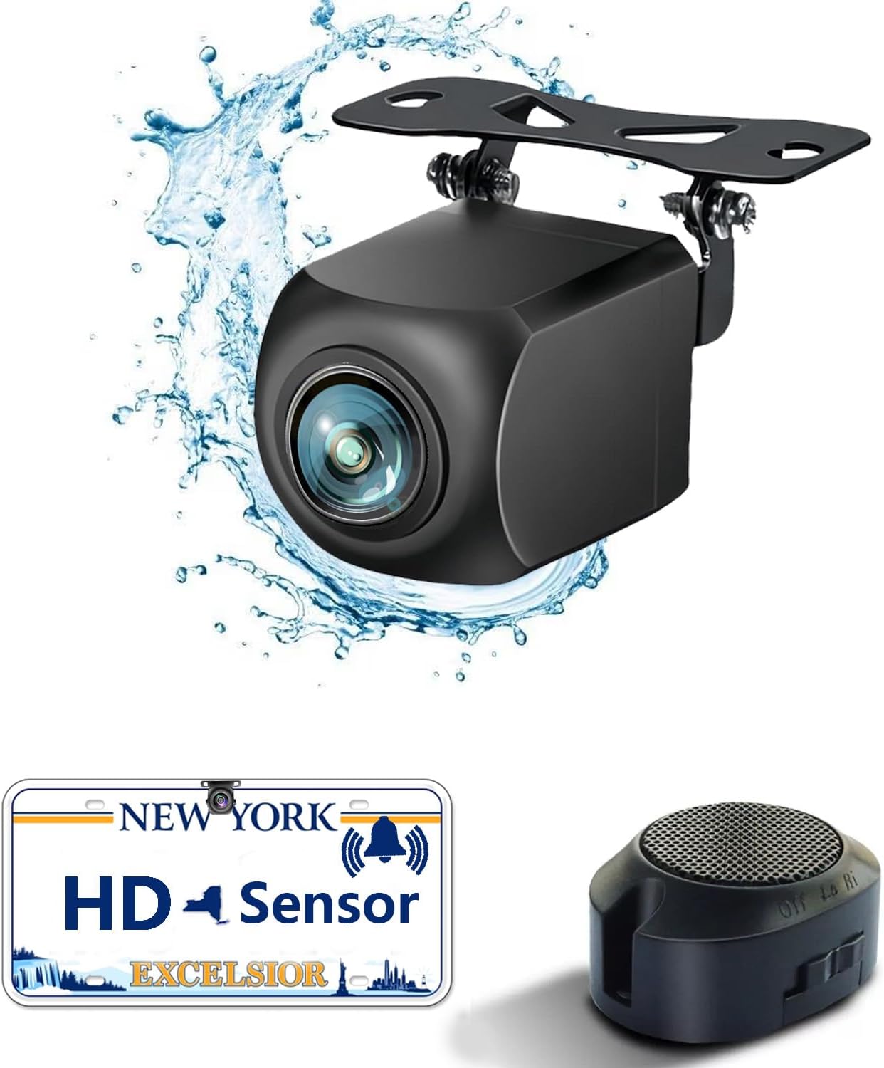 AHD Alarm Sensor Backup Camera with 5 inch Monitor Rear View Reverse Camera Universal for Pickup Truck Car SUV 170 Degree Perfect Angle Night Vision IP69 Waterproof DLD5C