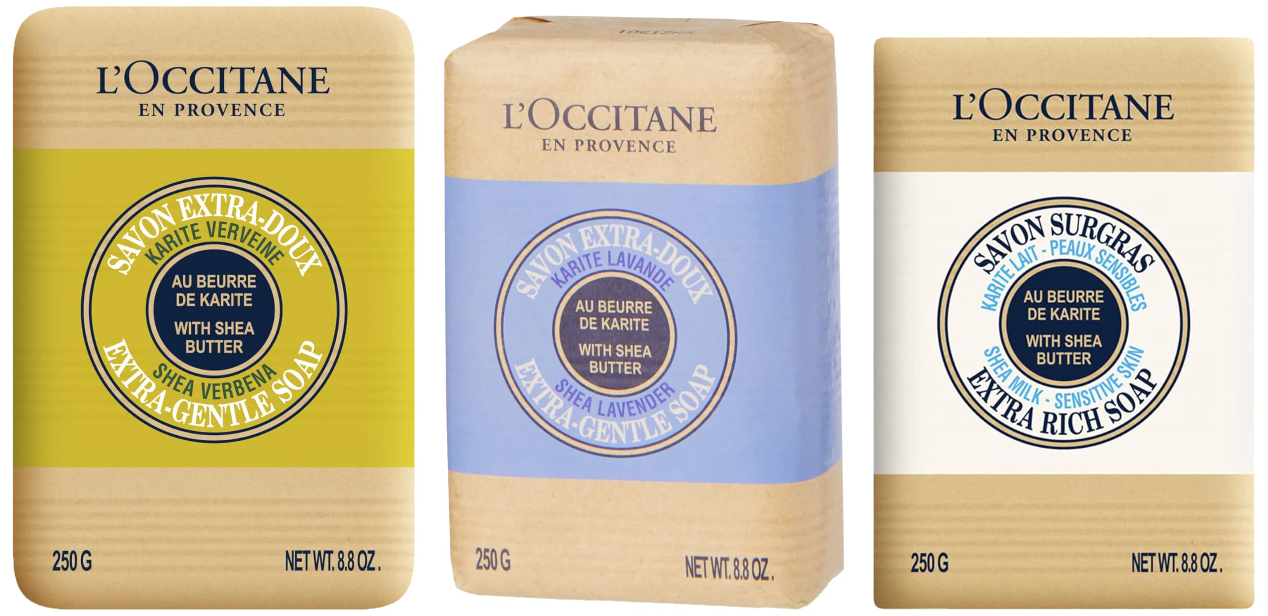 L'Occitane Shea Butter Extra Gentle Soap - Lavender & L'Occitane Shea Butter Extra Gentle Soap - Verbena & L'Occitane Shea Butter Extra Gentle Soap - Milk-image-13
