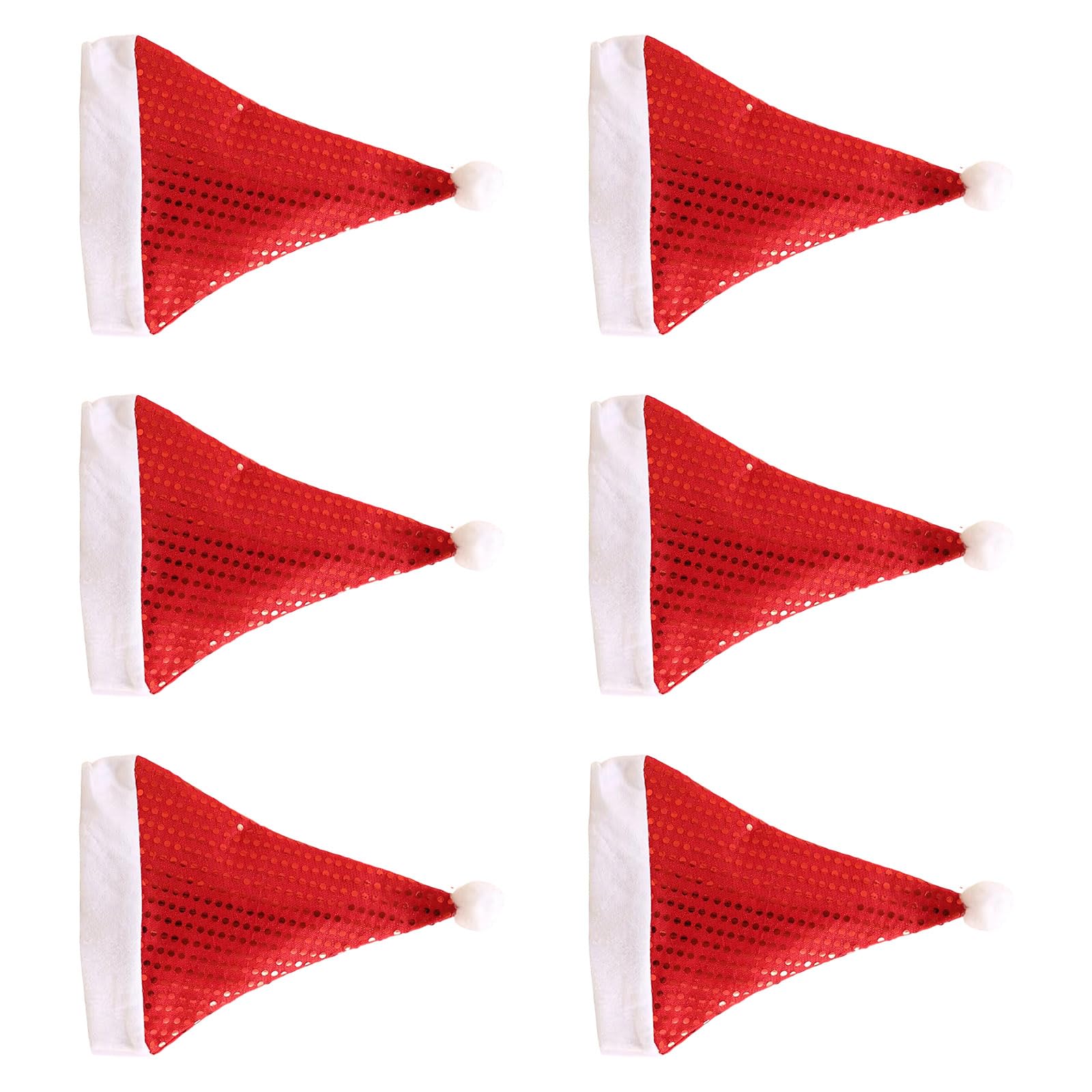 KAQNTUD Sparkling Christmas Headgear Pack of 6 Glitter Party Accessories for Family Celebrations and Festive Glitter Christmas Decoration Made of Polyester