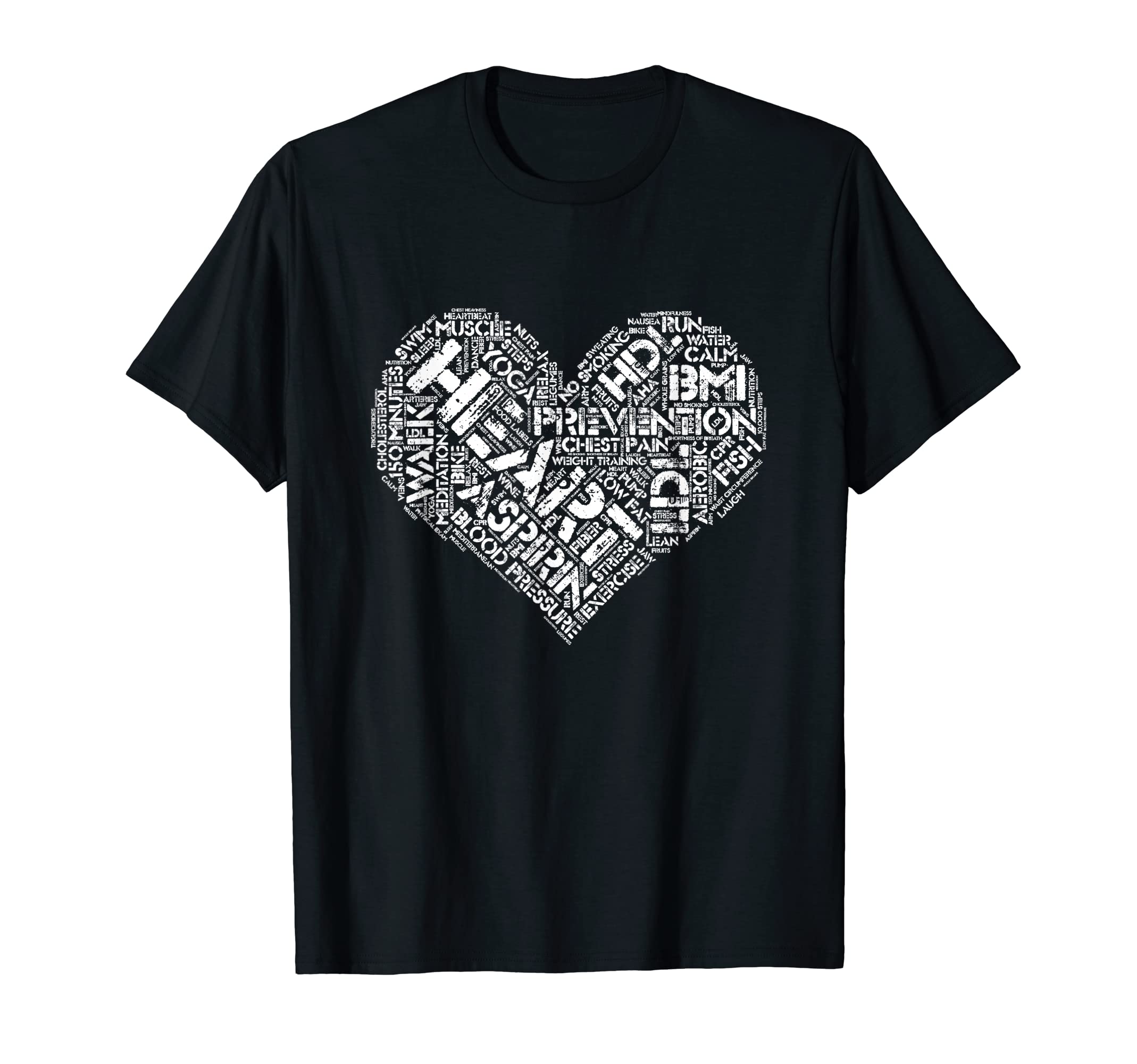 PRN Nurse WearRed Heart Health Awareness Word Cloud Cardic T-Shirt T-Shirt