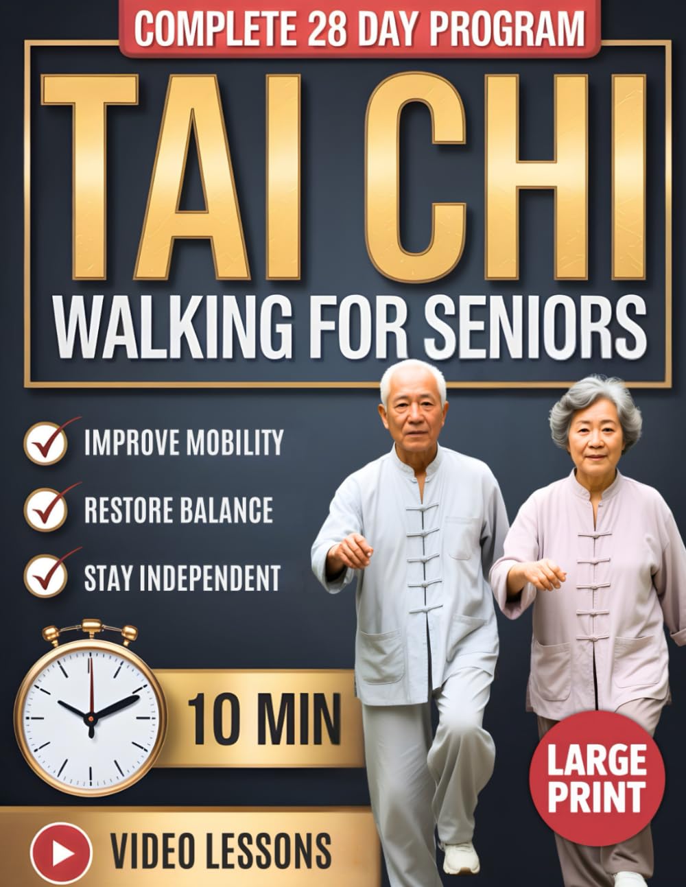 Tai Chi Walking for Seniors: The Safe 28-Day Walking Program to Improve Balance, Reduce Fall Fear, and Move with Confidence in 10 Gentle Minutes a Day