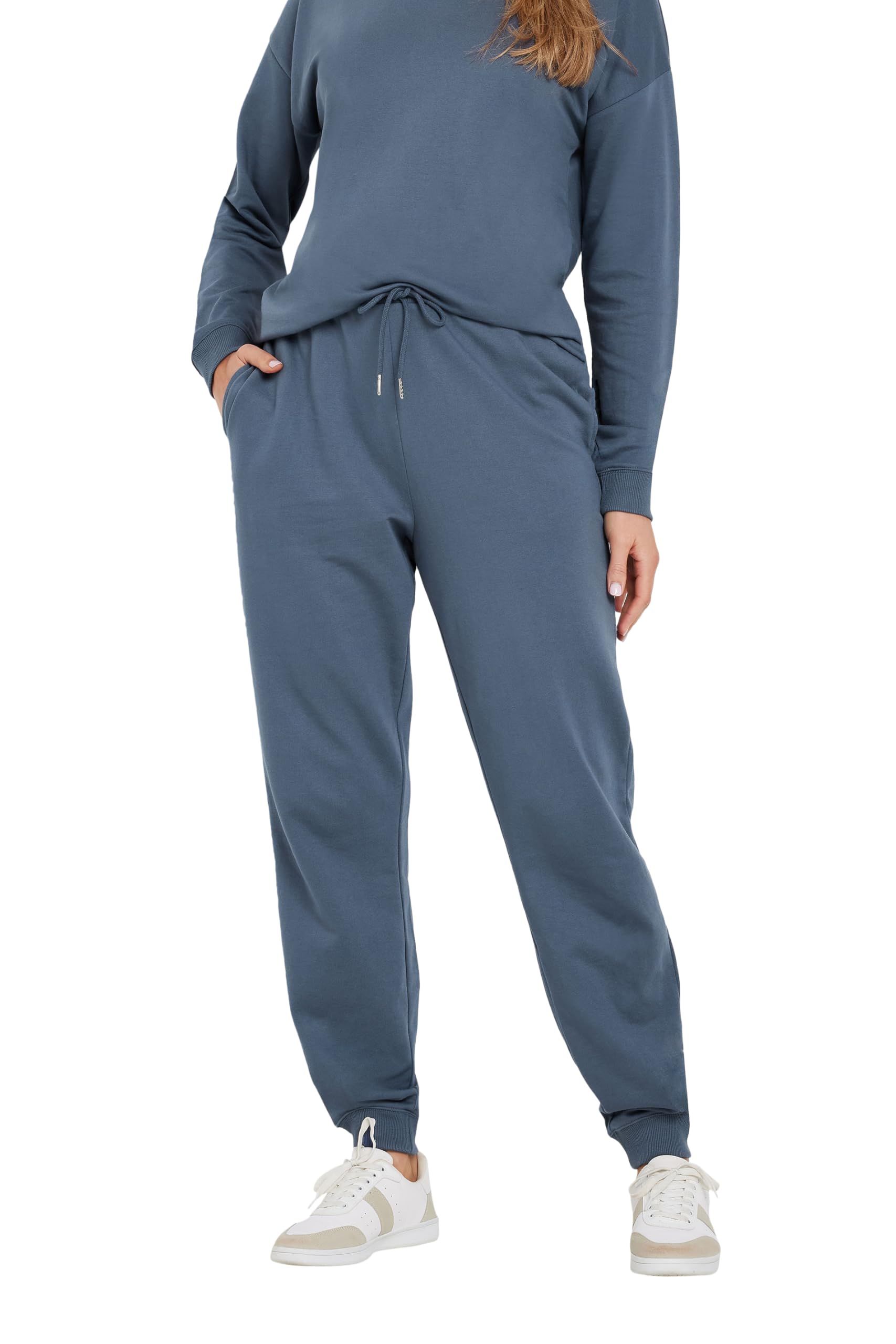 Long Tall Sally - LTS Tall Denim Blue Cuffed Joggers - Women's