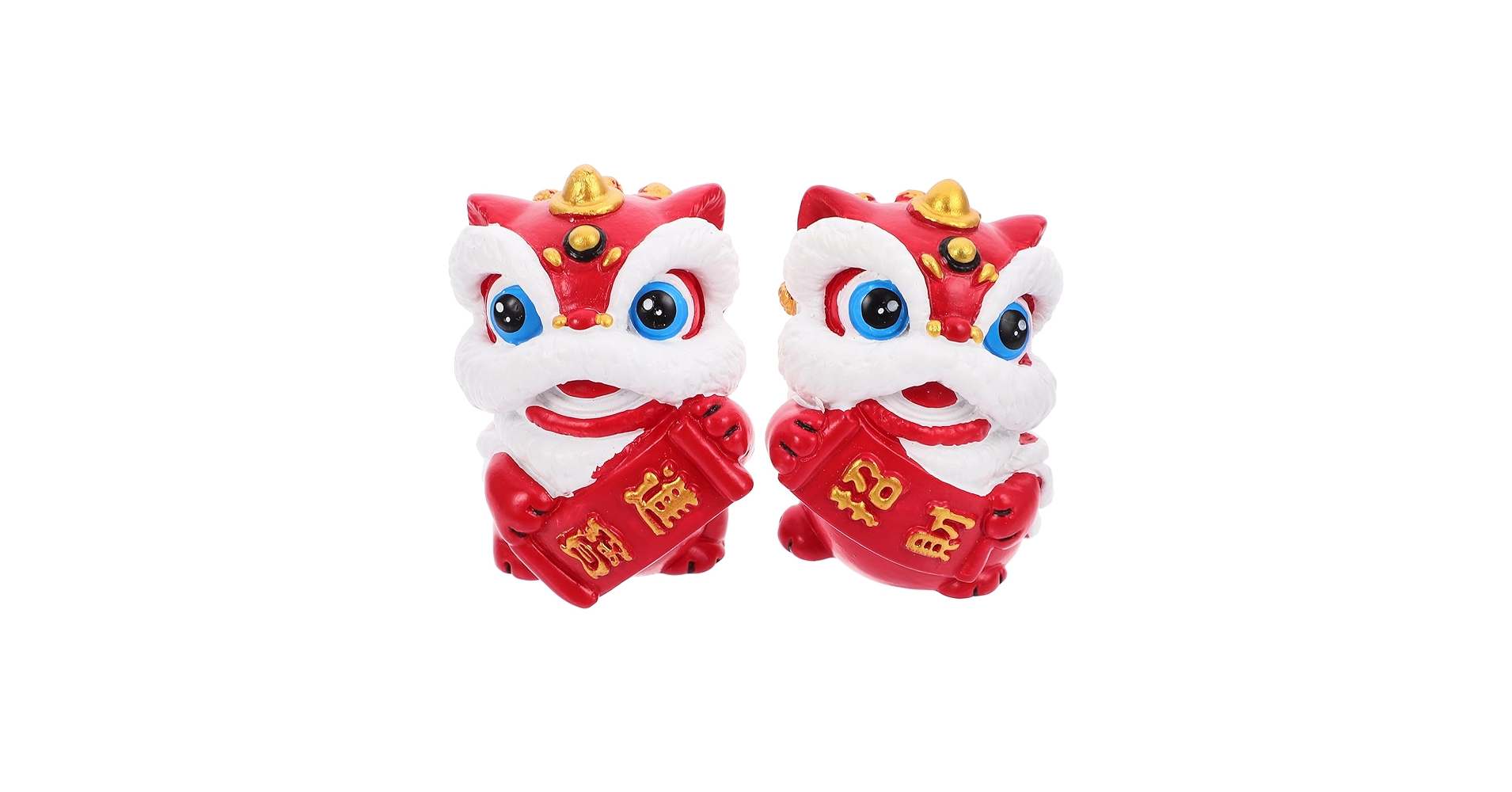 Amazon.com: LOGOFUN 2PCS Lion Dance Figurine Chinese Lion