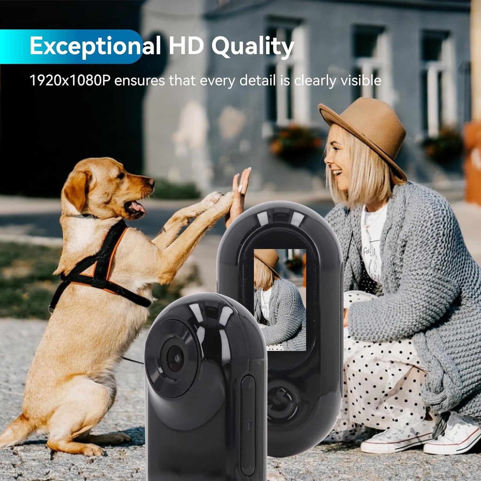 Goshyda Pet Collar Camera, HD 1080P Cat Collar Camera Dog Collar Camera with 120° Wide Angle - Image 2