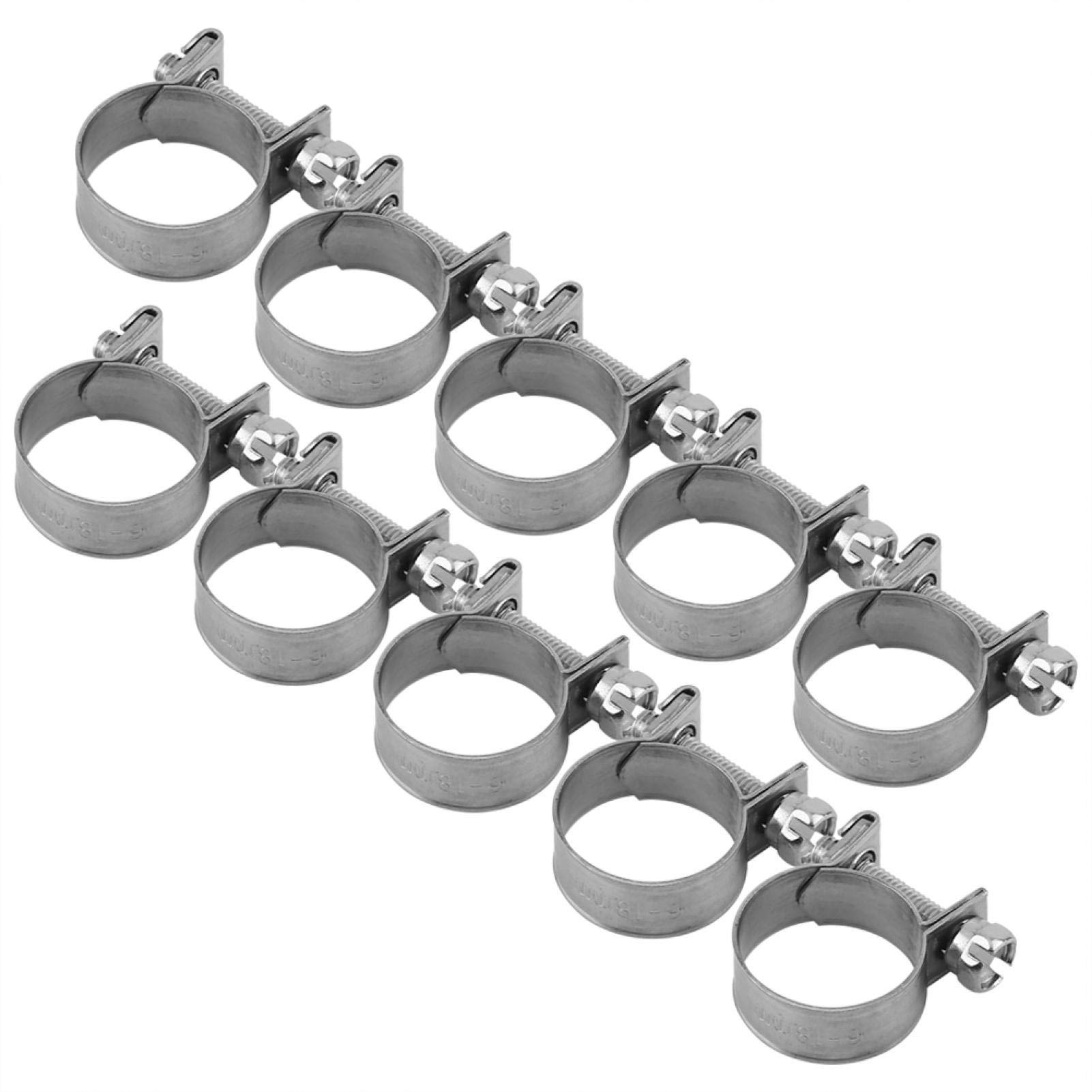 4x colliers de serrage métallique avec insert caoutchouc diamètre 8mm fixation tube P clip serre cable tuyau conduit collier