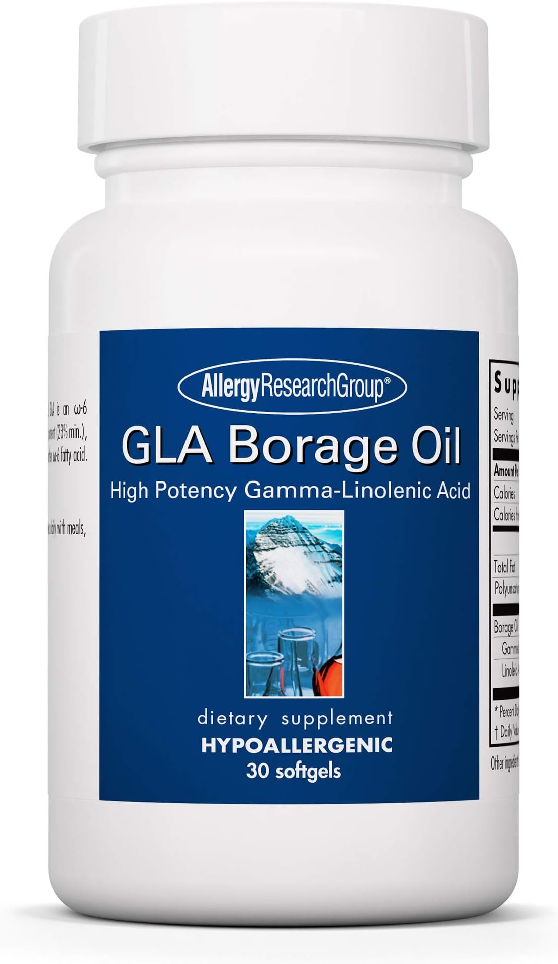 Allergy Research Group - GLA Borage Oil - High Potency Gamma-Linolenic Acid, Omega-6-30 Softgels