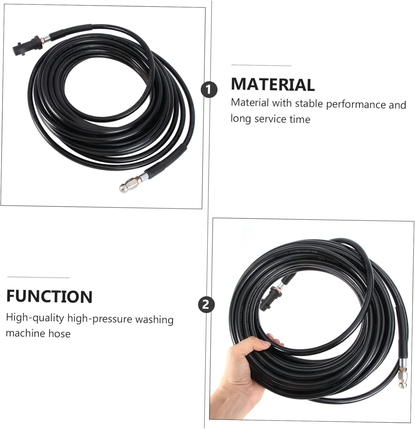 1Pc Pressure Washer Hose for High Pressure Hose Flexible Dredging Compatible with Karcher Models Durable Design for Efficient Drain Cleaning