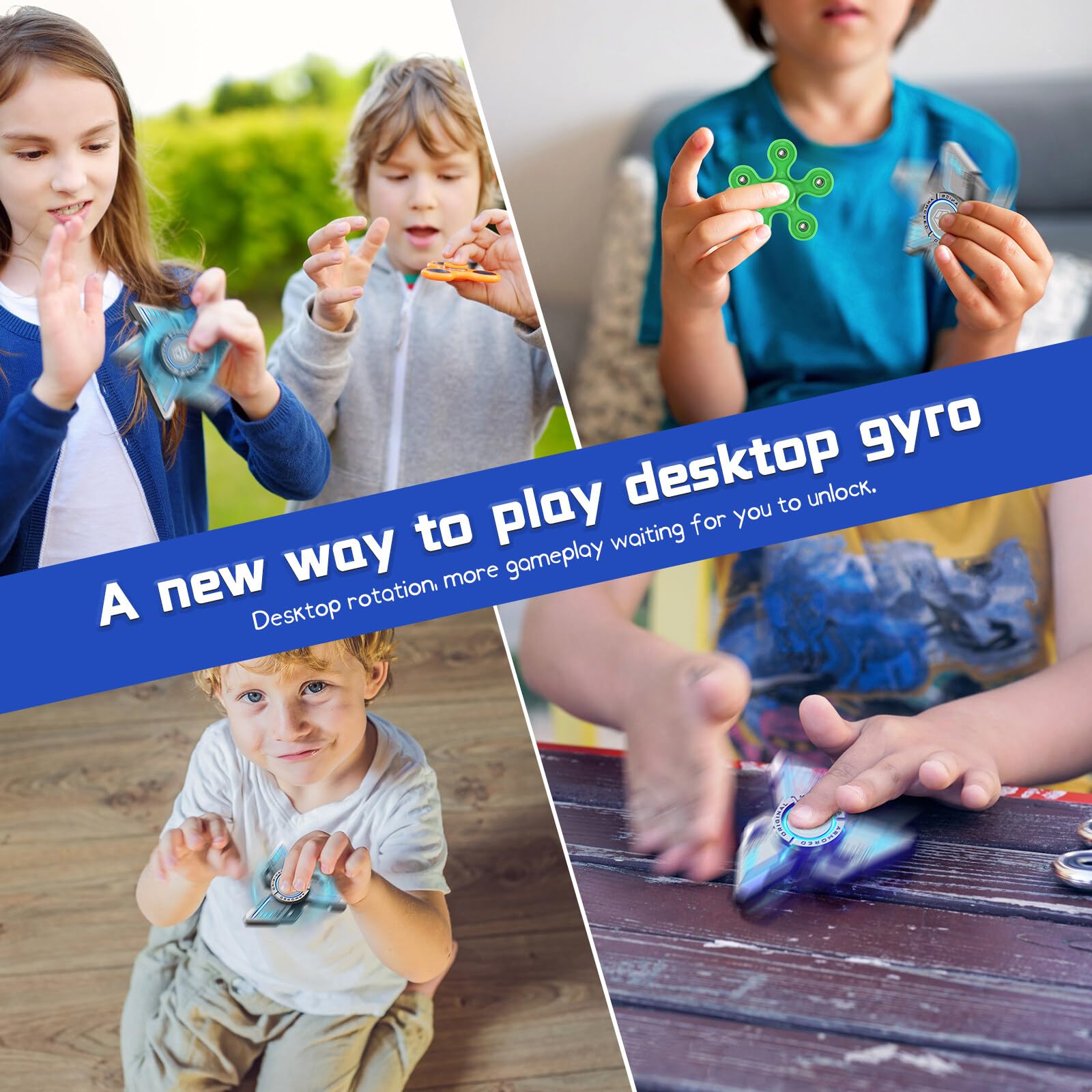 Fidget Toys, TGKYK Finger Hand Spinner Metal, Glow in The Dark Spinning, ADHD per lAnsia Anti-Stress Autismo Fidgets Migliore edc Toy a Mano Cuscinetto Giocattolo, per Bambini Adulti