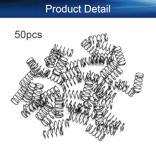 Miniatura 194 de Bettomshin 20 muelles comprimidos, 0.01 pulgadas de diámetro de alambre x 0.12 pulgadas de diámetro x 0.59 pulgadas de longitud libre, construcción