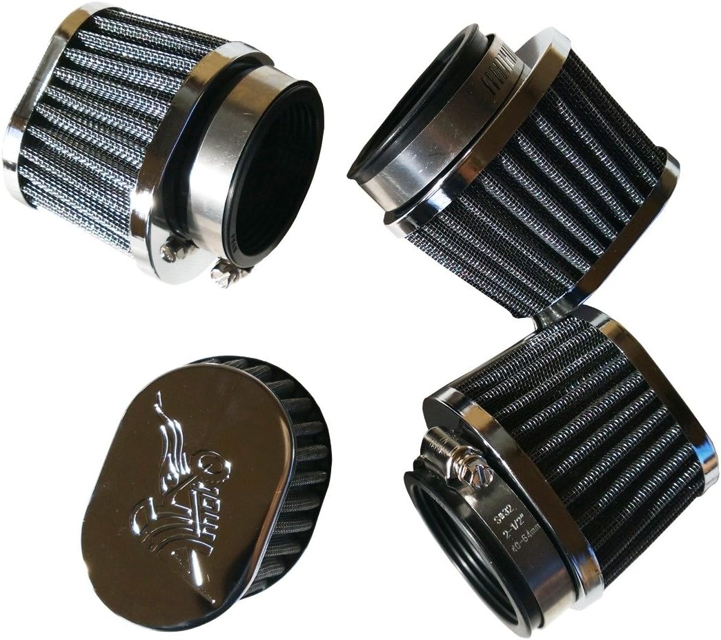 ALPHA MOTO Four Air Filter Filters Various Sizes Fits Honda CB750 CB900 KZ550 GS550 (42MM)