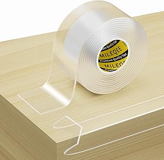Clear Edge Protector Strip, 2in x 6.56FT, Sharp Edge Wrap Cover Tape, Self Adhesive Protective Corner Bumper Guards for Cabinet Door Desk Glass Table Bed Furniture, Kitchen Countertop