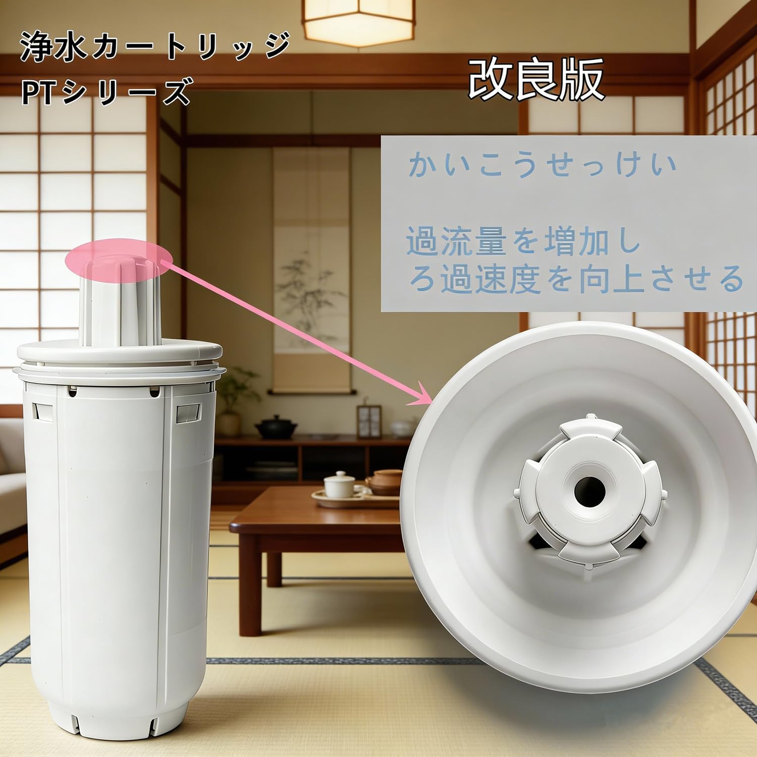 Amazon | PTシリーズ交換用浄水カートリッジ 【3個入】PTC.SV3J ポット