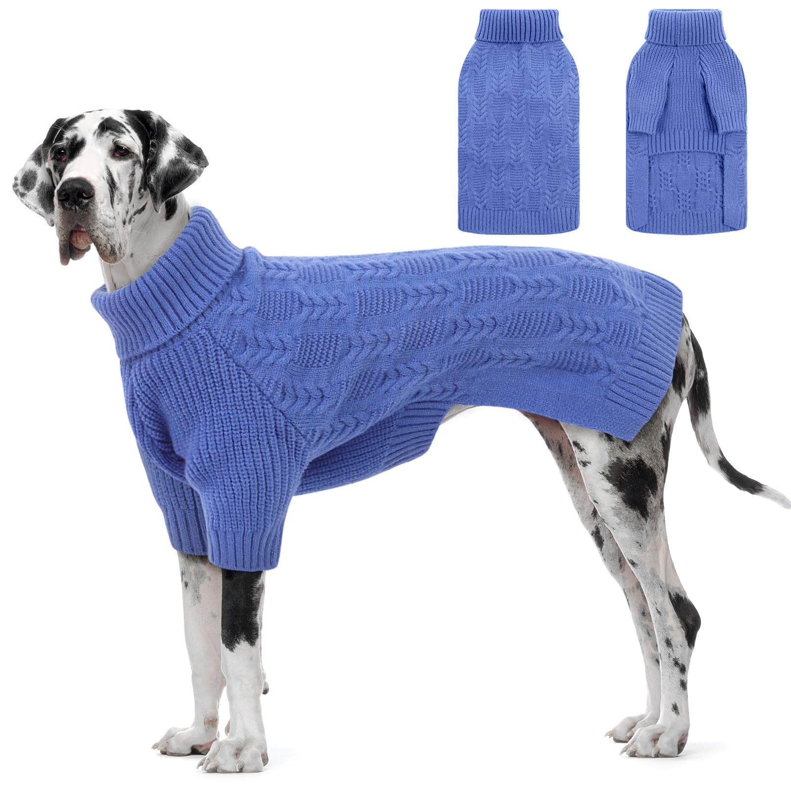 Pull tricoté à col roulé pour doberman lors des balades froides
