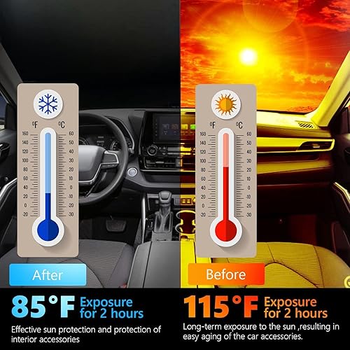 Miniatura 4 de Kathaobai Parasol para ajuste personalizado Nissan Rogue 2021-2023 protector de parasol plegable para parabrisas bloquea los rayos UV y la