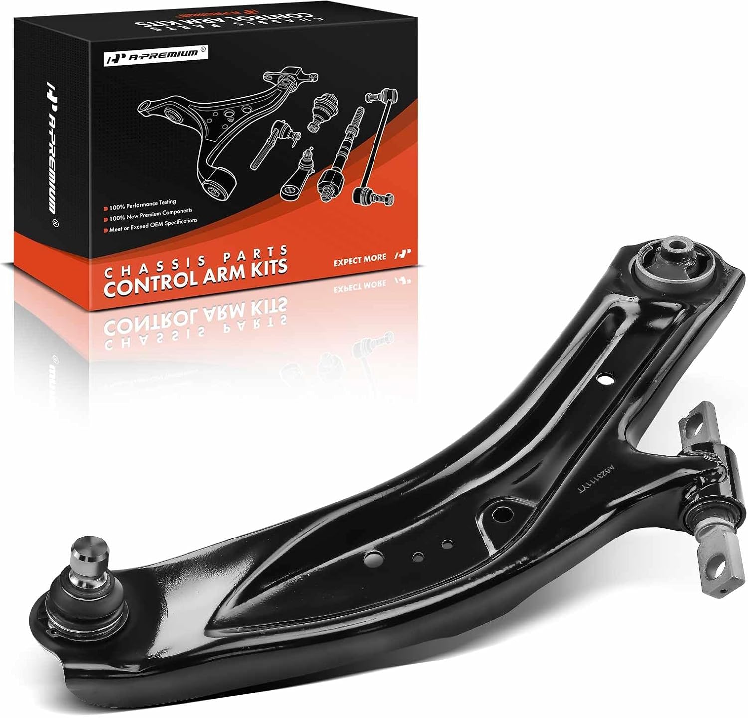 A-Premium Front Right Lower Control Arm, with Ball Joint & Bushing, Compatible with Nissan Rogue 2014-2020, Rogue Sport 2017-2022, Qashqai 2017-2023