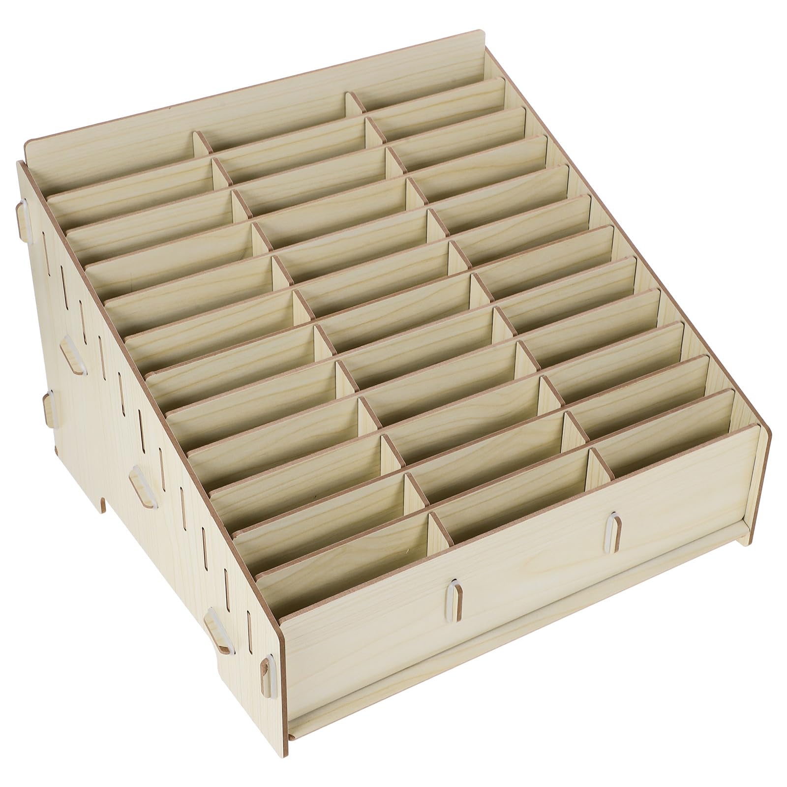 Organisateur de téléphone portable en bois à 36 cases pour gestion de bureau