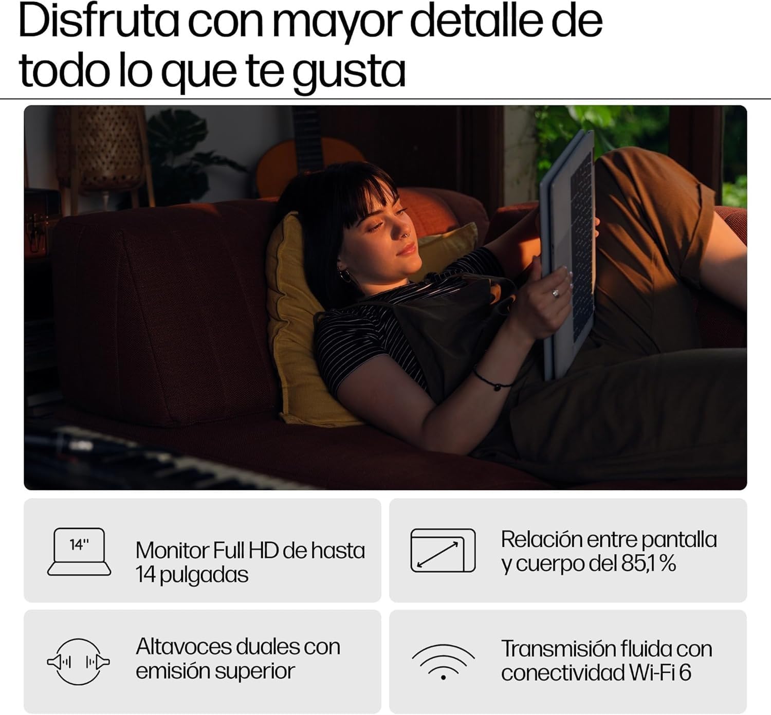 HP Chromebook x360 – Ordenador portátil de Google 14″ FHD (Intel N100, 4GB RAM, 128GB eMMC, ChromeOS) + Suscripción Google AI Pro con Gemini Pro y 5TB de almacenamiento durante 3 meses -QWERTY Español 9