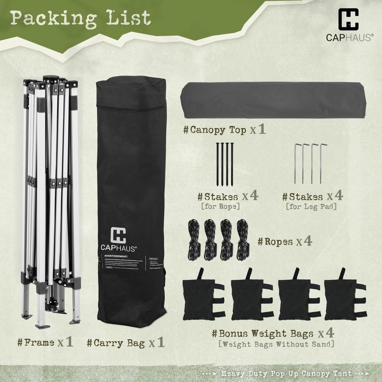 CAPHAUS One-Push Pop Up 8x8 Canopy Tent, Heavy-Duty Commercial Grade with Central Lock, Portable Instant Folding Shelter with10x10 Base, Perfect for Outdoor Beach Canopy, Dark Grey