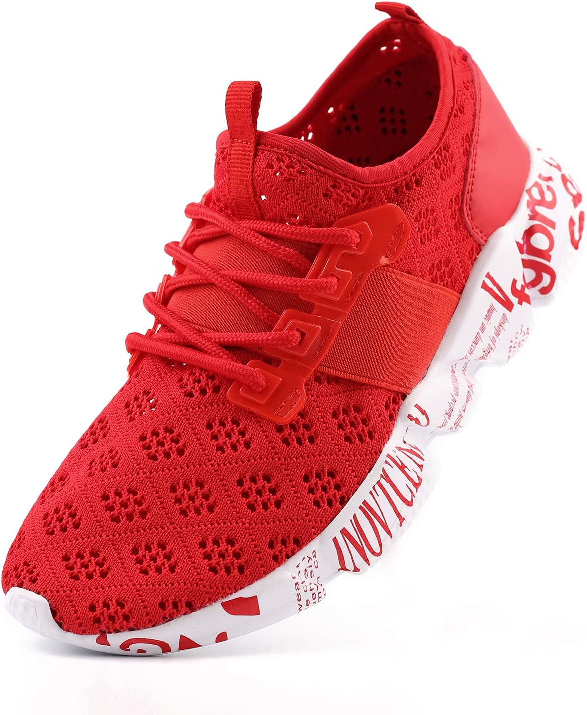 Wander G Men's Lightweight Breathable Mesh Street Sport Walking Shoes Casual Sneakers for Sports Gym Walking(43,Red)