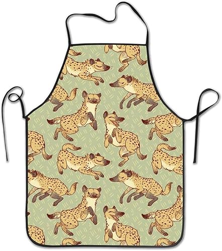 Masterhand Delantal para mujer, diseño de hiena, ajustable, delantal para cocina, cocción, hornear, jardinería, fiestas, Varios colores