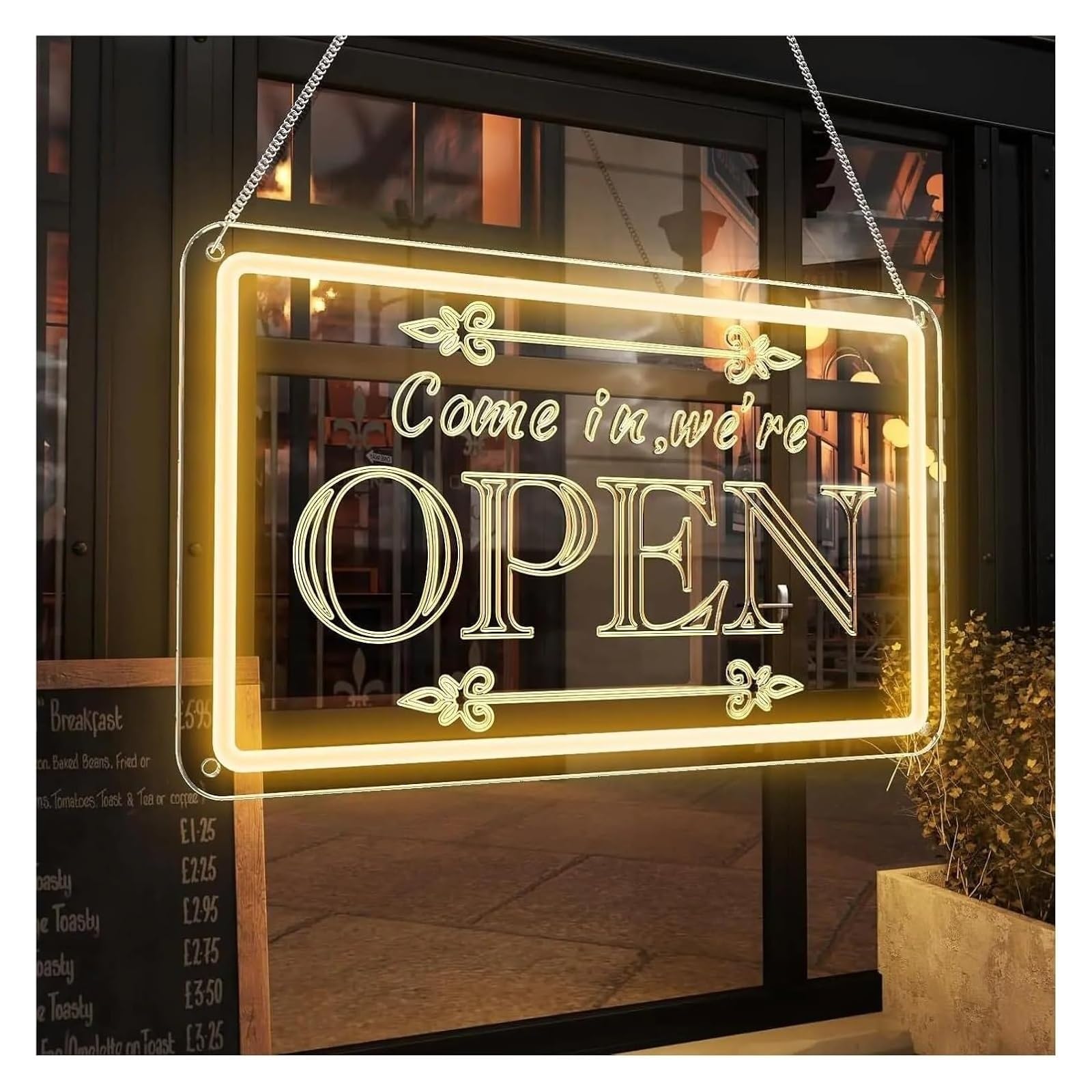 Pour enseigne au néon Open Powered by, avec variateur, luminosité réglable, pour magasins, cafés