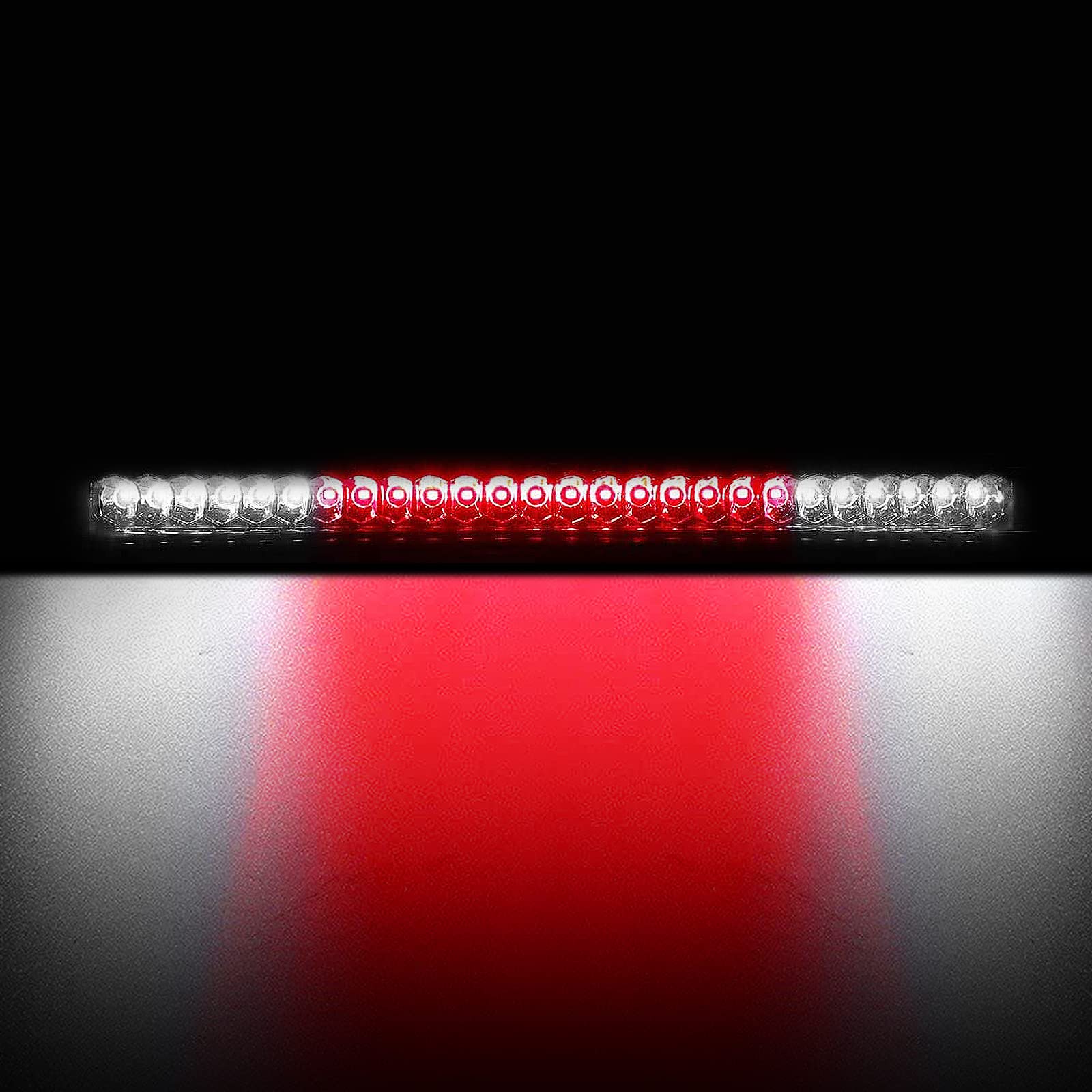 High Mount 3rd Stop Light Compatible with 2004-2015 Nissan Titan, 2005-2016 Nissan Frontier Third Center Cargo Reverse Rear LED Brake Light Bar Taillight (Smoke)