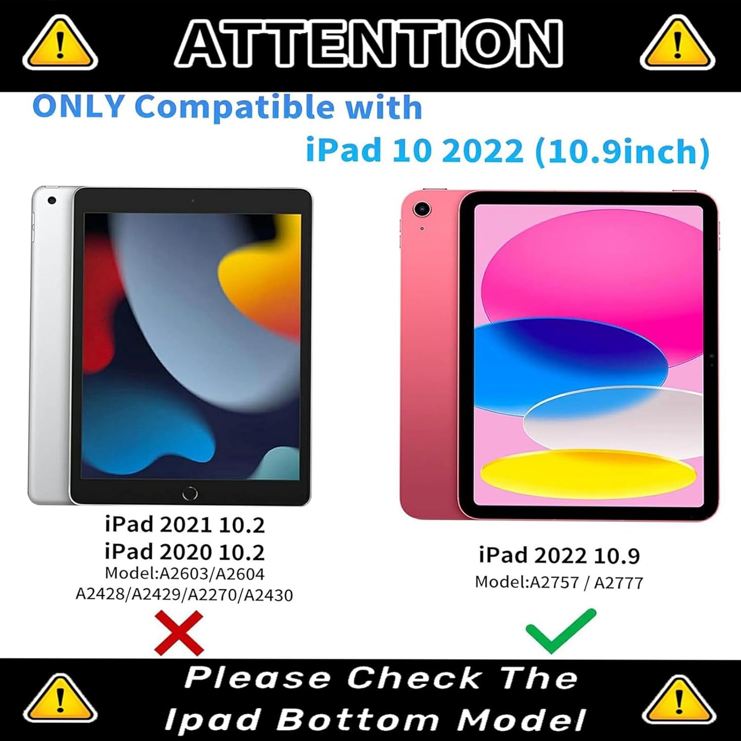 Case for ipad 10th Generation 10.9 Inch Tablet (2022 Release) Adopt Premium Durable PU Leather Adjustable Stand Cover,with Auto Wake/Sleep,American Flag Horse