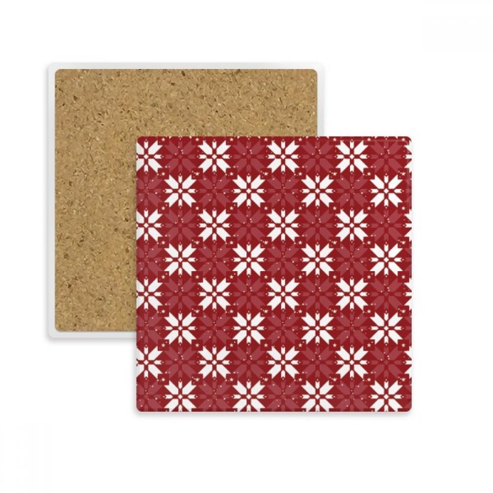 Décoration de Noël rouge et blanche pour table festive avec dessous de verre
