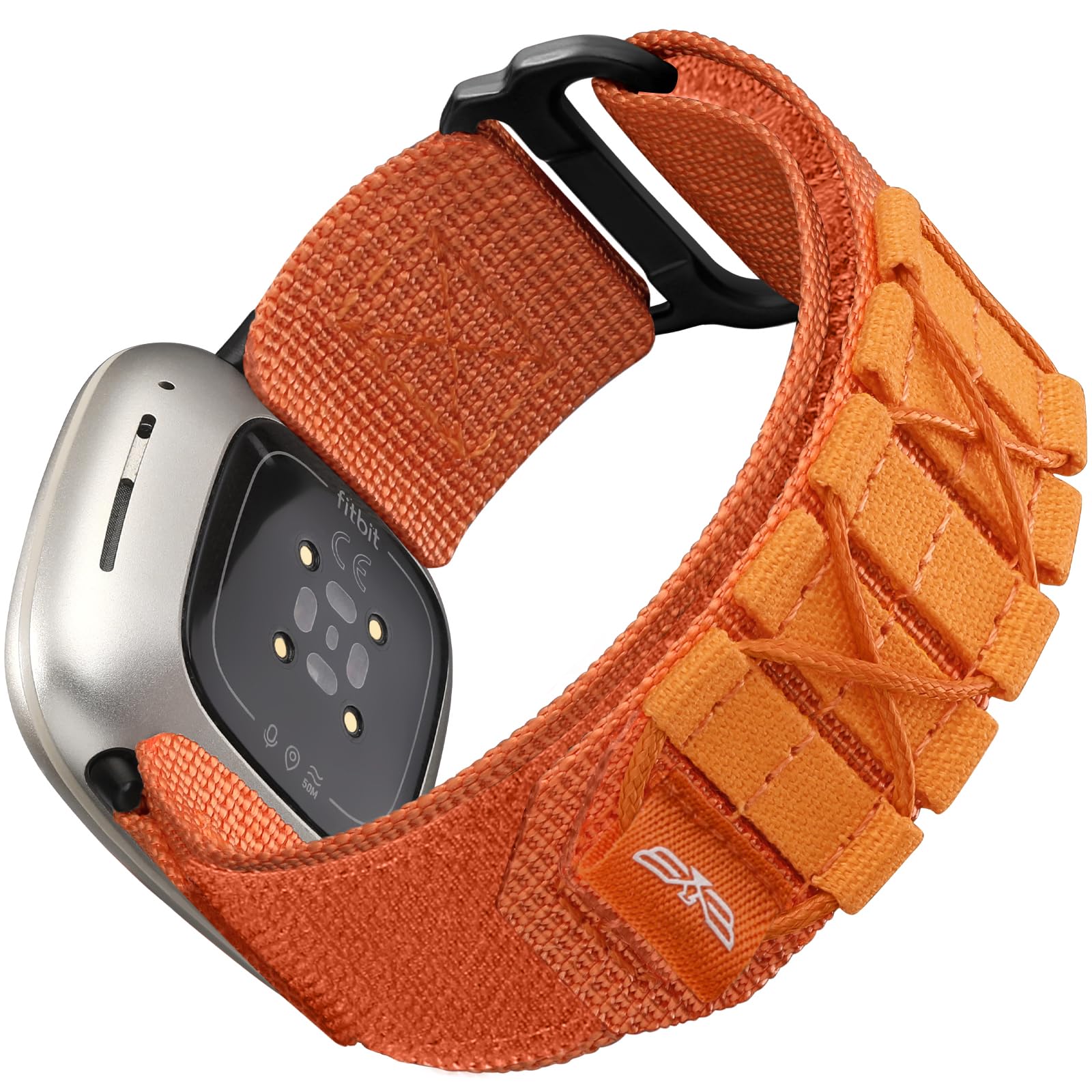 Bandletic Tactical Rugged Bands Compatible with Fitbit Versa 4 Bands/Versa 3/Sense 2/Sense, Soft Durable Military Nylon Solo Loop Sport Straps