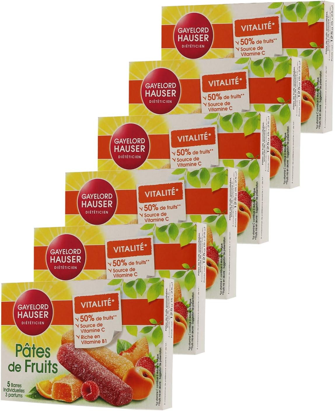 GAYELORD HAUSER Pâtes de Fruits À Base de 50 de Fruits Source de Vitamines C et B1 125