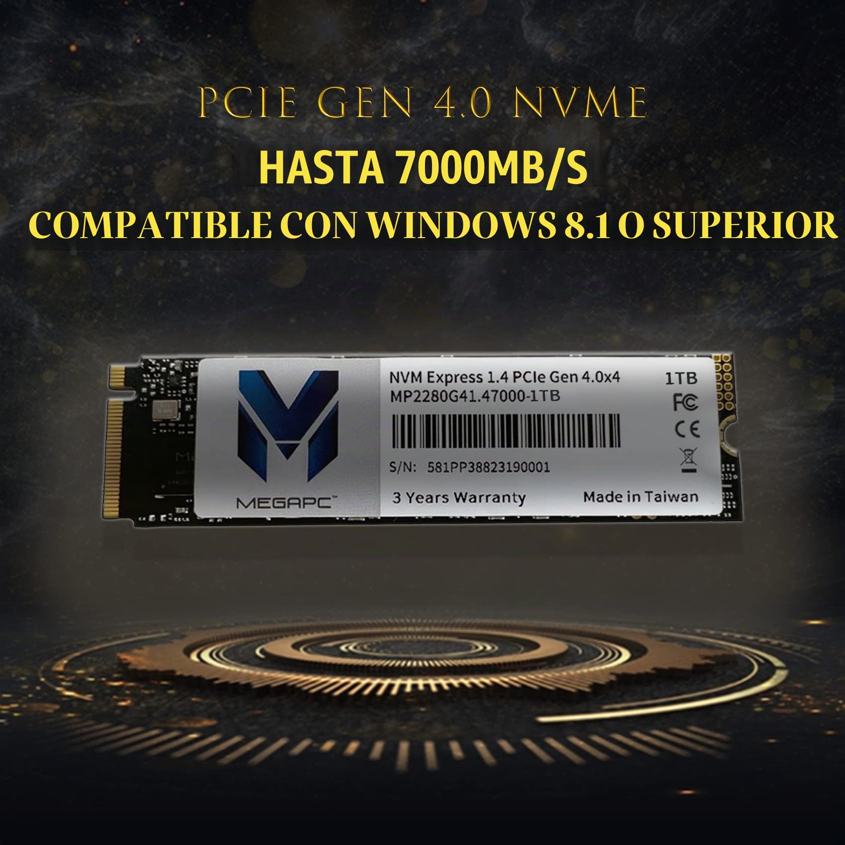Amazon.com: MegaPC PCIe SSD 1TB NVMe M.2 2280 Disco duro interno
